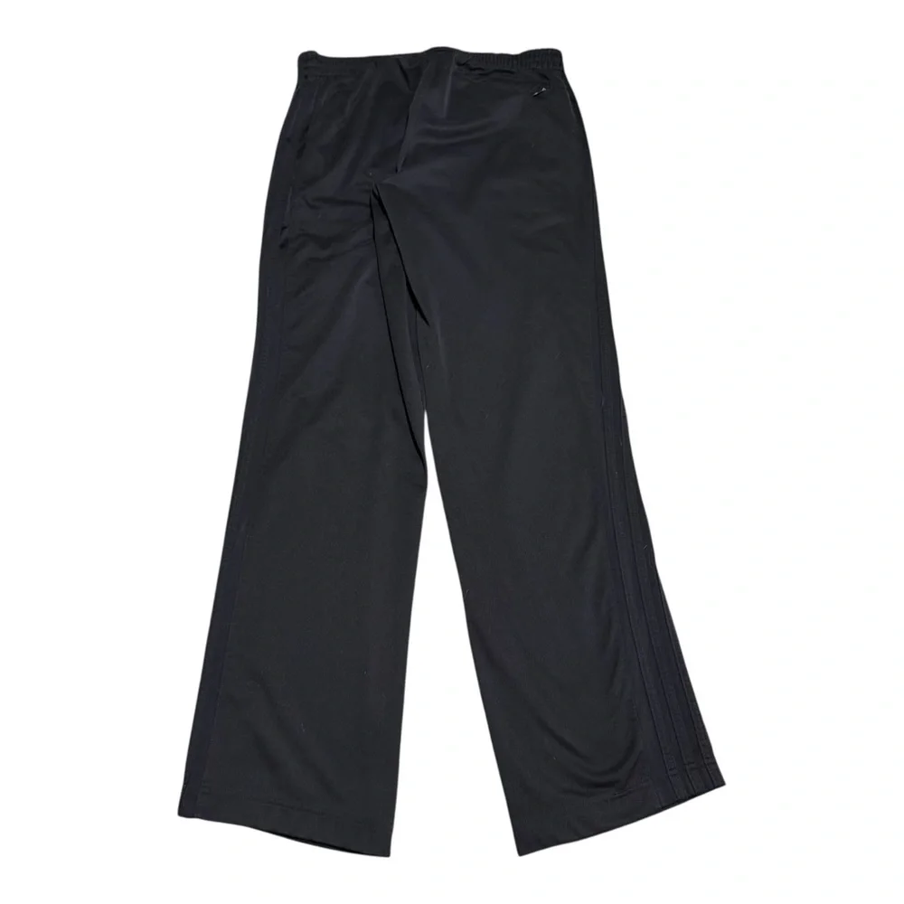 Adidas 100% Polyester Black Maroon Straight Leg Track Pants‎ Men's Medium